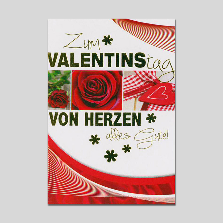 Minikarte Valentinstag mit Klammer