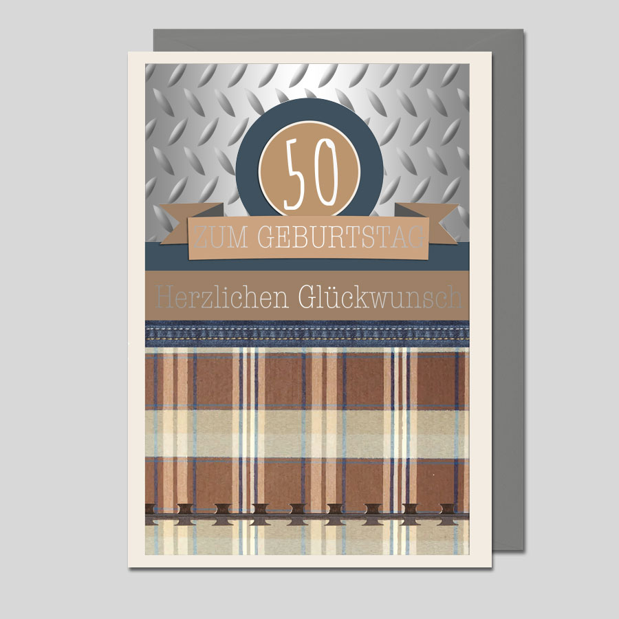 Umschlagkarte 50. Geburtstag