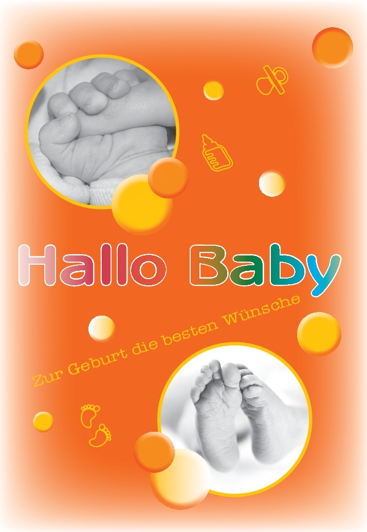 Umschlagkarte Hallo Baby