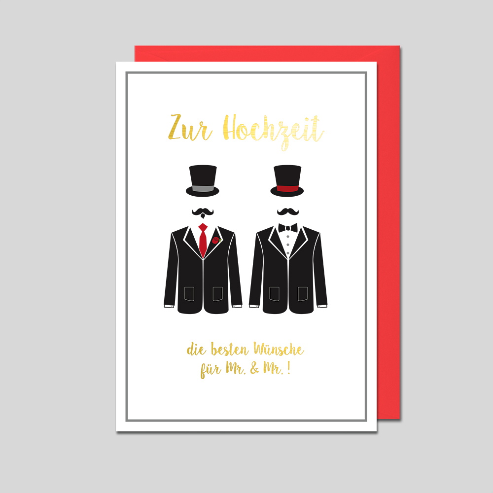 Hochzeitskarte Mr.&Mr.